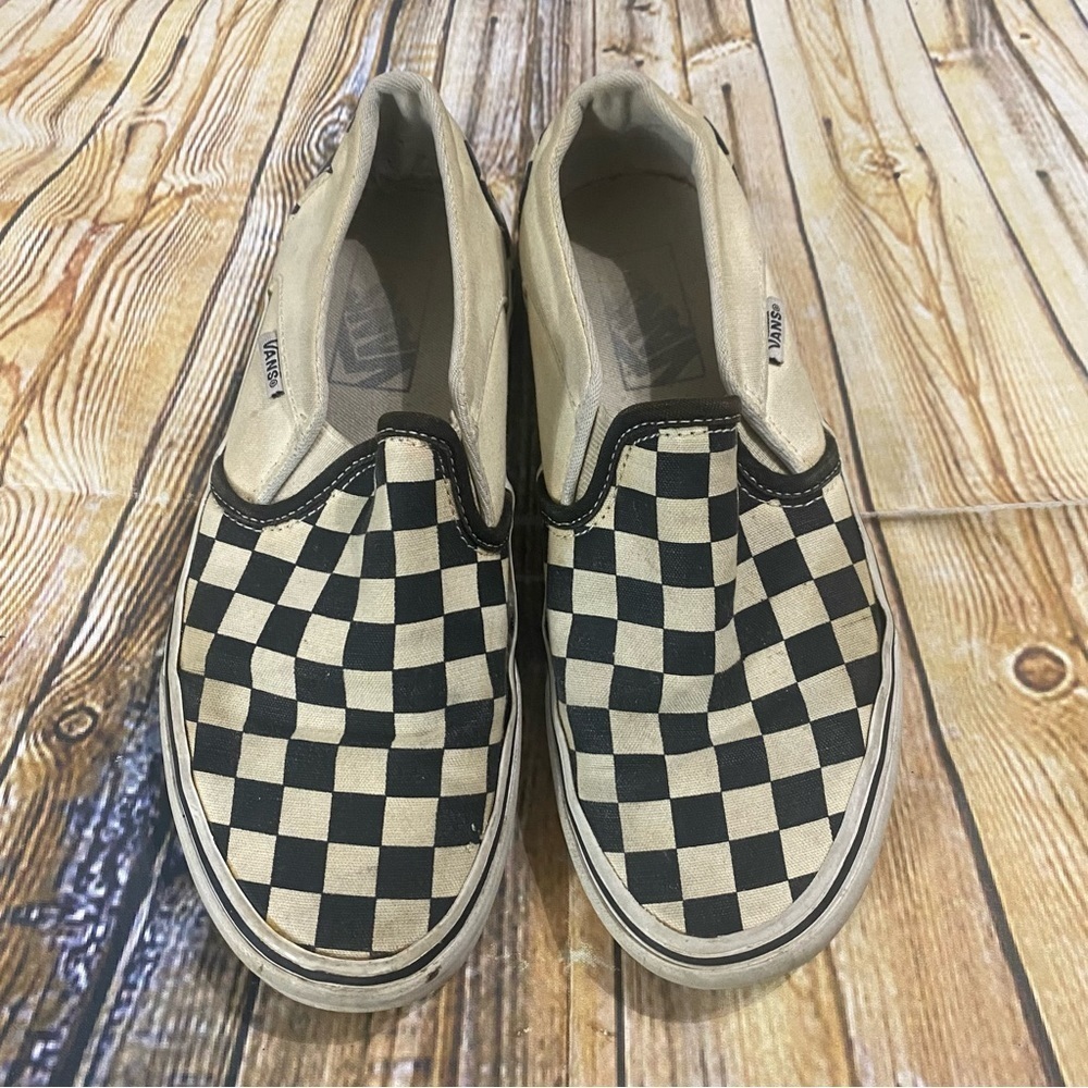 Vans Classic Checkerboard Slip On Skateboard Shoes Size 6.5